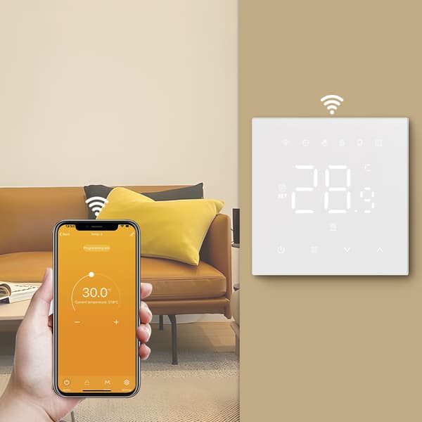 Smart WiFi Termostat for Vannvarme - Hvit
