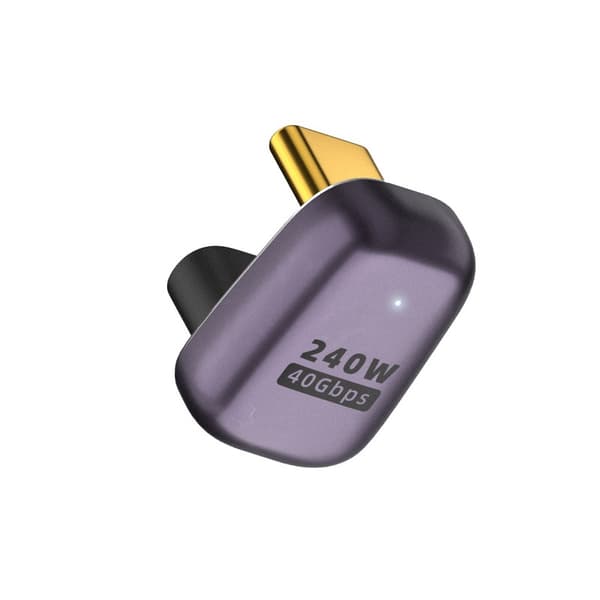 240W Multifunktionel USB-C Adapter: Hurtig 40Gbps Data & 8K Videooverførsel, U-formet Design