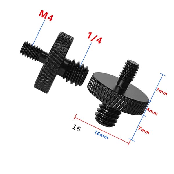 Jalustan kierreadapteri 1/4" - M10 - 5 kpl M4