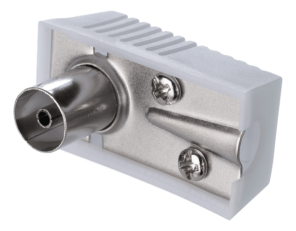 Antenna connector, 9.5mm fe, angled, gold connectors
