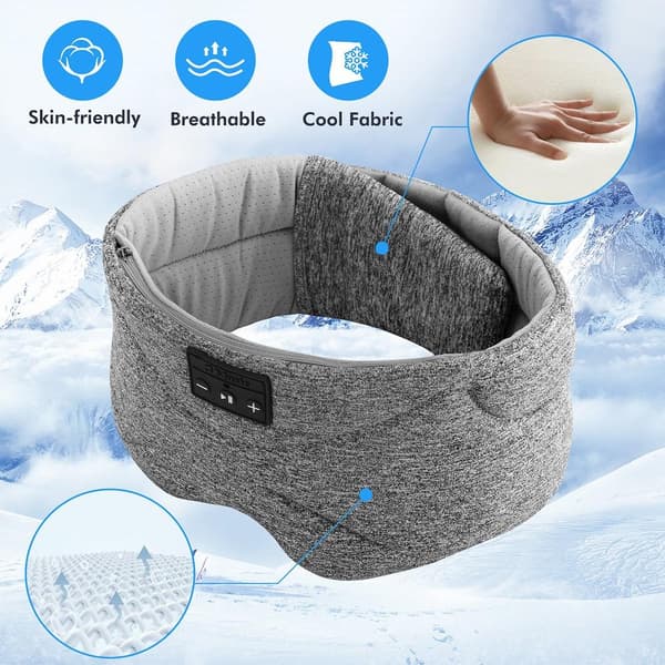 Sovehodetelefoner, Bluetooth-sovemaske Grey