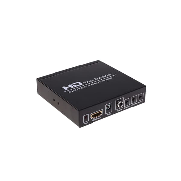 SCART+HDMI til HDMI HD Konverter og Switch Svart