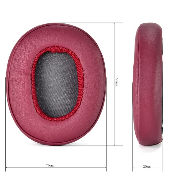Erstatningsøreputer for Skullcandy Crusher Wireless/Crusher ANC/Hesh3, 2-pakning DarkRed