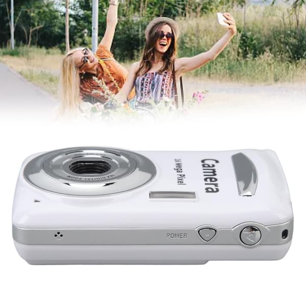 Kompakt 16x optisk zoomkamera med 16MP sensor og 2,4" LCD White