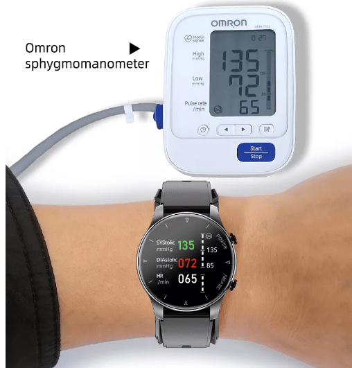 Smartklokke med biosensorbrikke Black