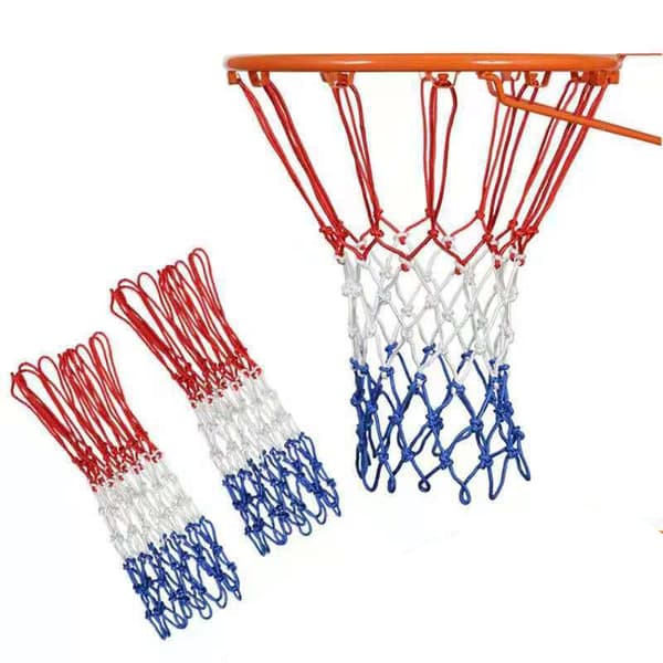 Basketball-netsæt - rød, hvid og blå