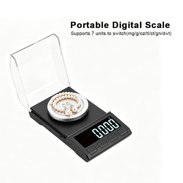 Mini-digitalvåg med hög precision 10 g/0.001 g