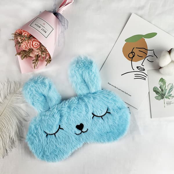 ögonmask sova / Sovmask i söt kanindesign Blue