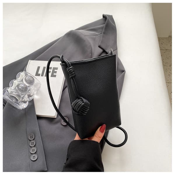 Chic mini crossbody telefontaske til kvinder Black