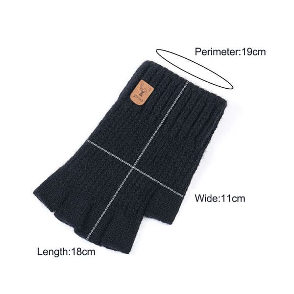 Halvfingerhandskar Fingerlösa Vantar DarkGrey