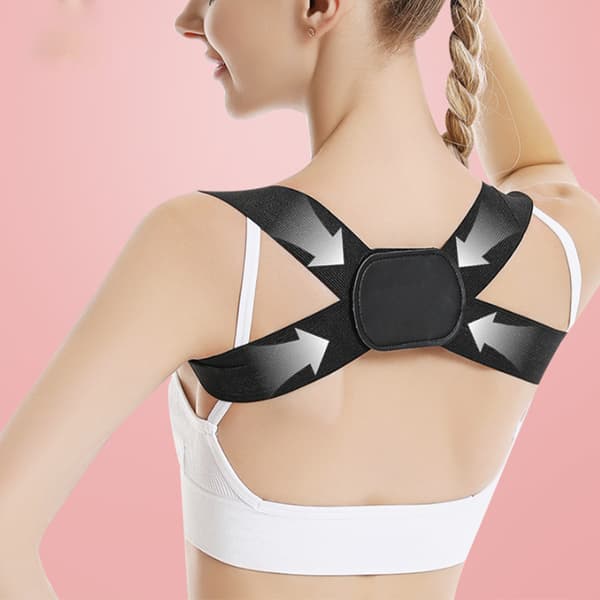 Usynlig Posture Corrector Komfortabel Støtte Black L