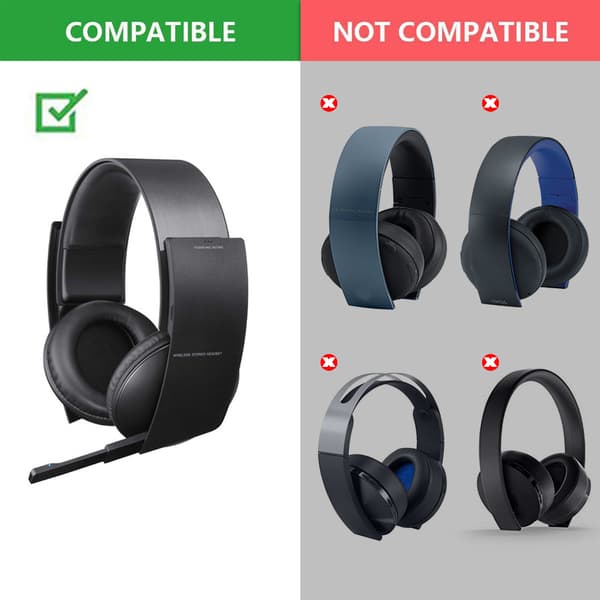 Erstatningsøreputer for Sony Wireless PS3/PS4/CECHYA-0080 Black
