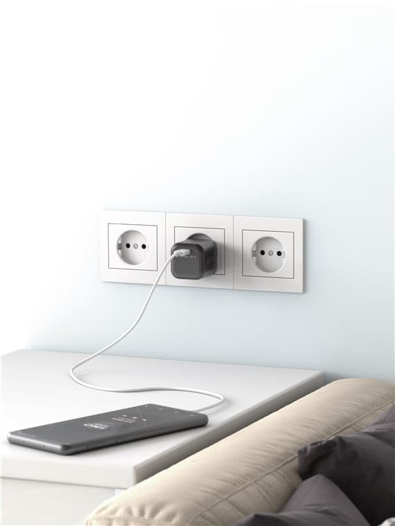USB-C™ PD GaN hurtigoplader Nano (45 W) sort