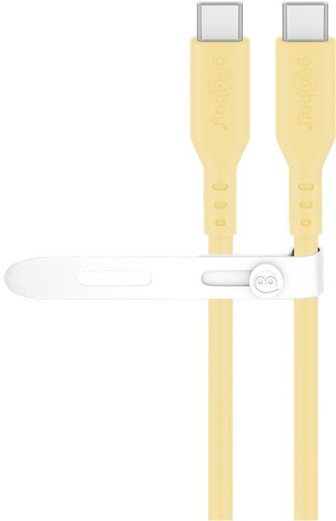 USB-C™-silikonekabel, 1,5 m, gul