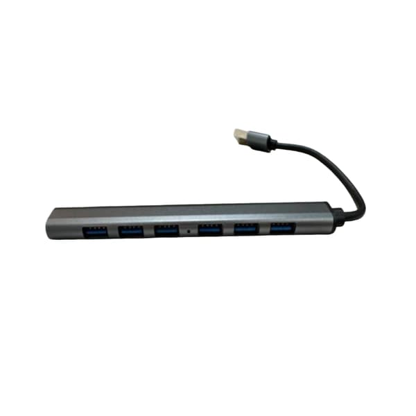 USB/USB-C-keskitin, jossa 1 USB3.0 + 6 USB2.0 Silver