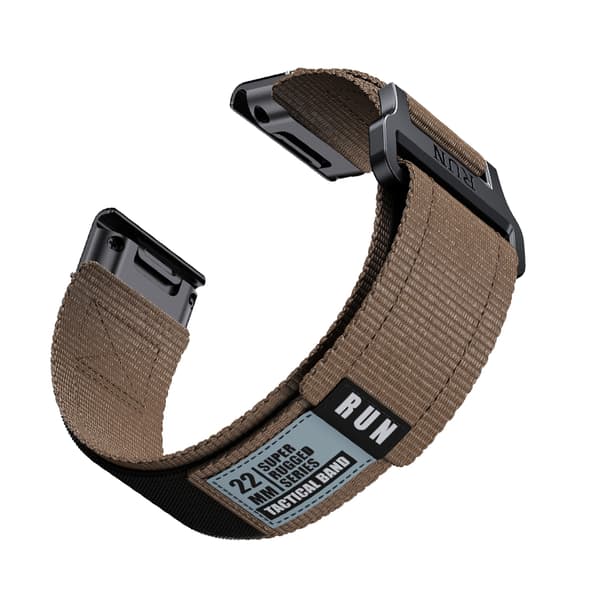Garmin Fenix 8 Nylonvävd Rem Brown 26 mm