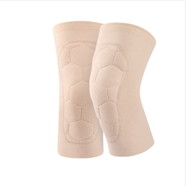 Uld Silke Dralon Termiske Knævarmere - Ledbeskyttelse & Vintervarme (Par) Beige M