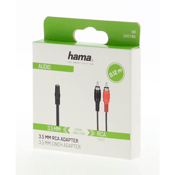 Adapter Audio 2x RCA till 3,5 Stereo