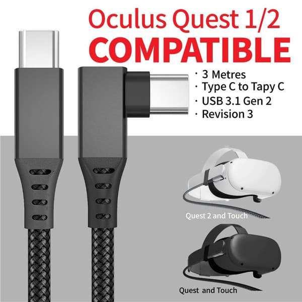 Link kabel USB-C til Oculus Quest 2 3 m