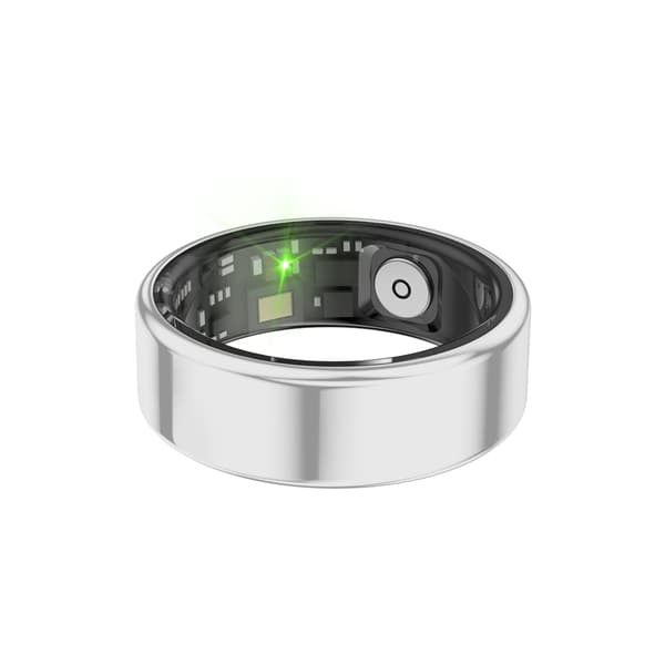 Smart Ring med 30 dagers batteritid, IP68 vanntett, hjertefrekvens, oksygennivå og søvnovervåking Silver 12