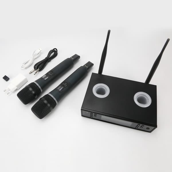 Professionelt trådløst mikrofonsystem med anti-feedback