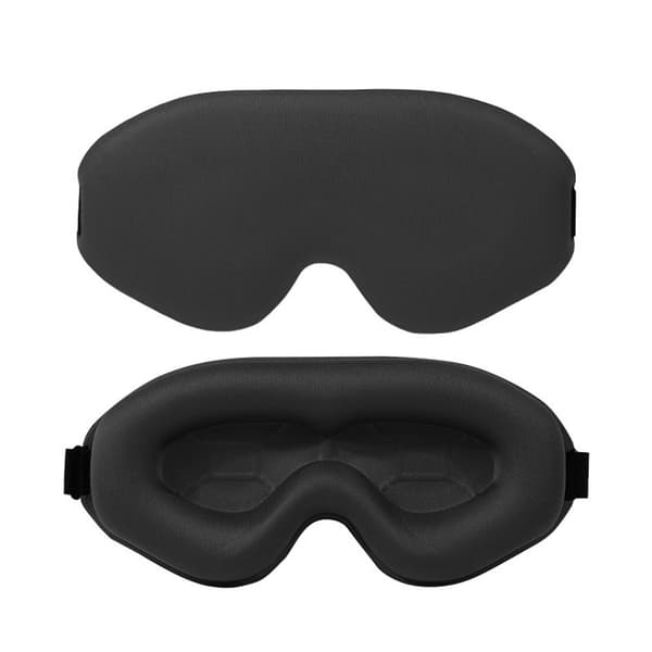 3D Formet Øyemaske for Optimal Søvn - Komfortabel og Lett Black