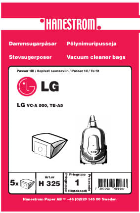Dammsugarpåsar LG V-CA500 TB-A5