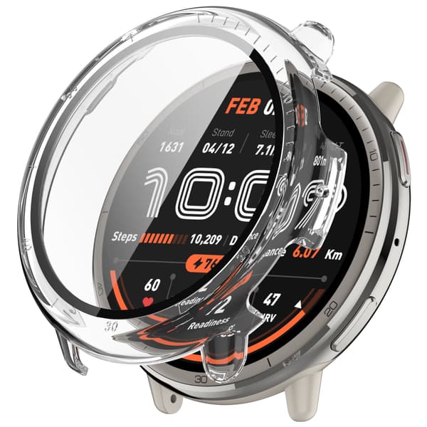 Amazfit Active2 -suojakotelo integroidulla näytönsuojalla Transparent