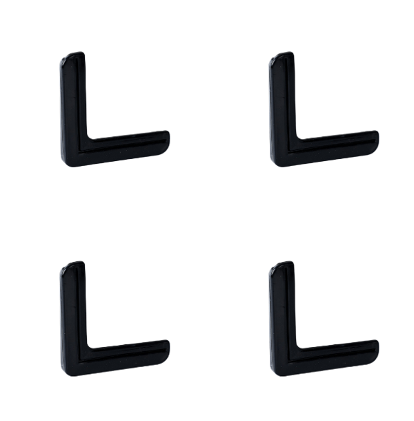 Säkerhetshörnskydd, kantskydd för möbler (4-pack) Black