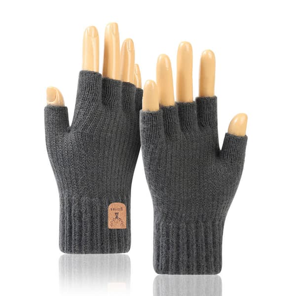 Halvfingerhandskar Fingerlösa Vantar DarkGrey