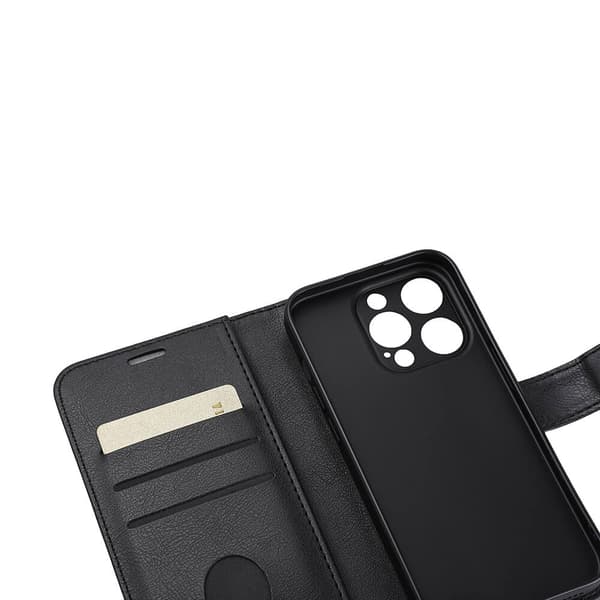 Mobiilikotelo Säteily suoja PU MagS RFID Musta - iPhone 15 Pro