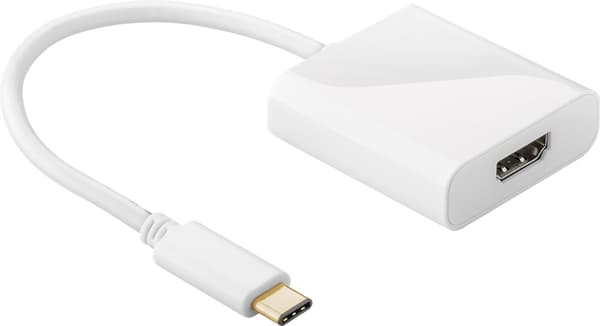 USB-C™ til HDMI™ -adapter, 0,2 m, hvid