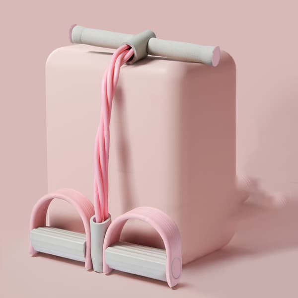 Fodpedal Træningsbånd (6-Rørs Design) Pink