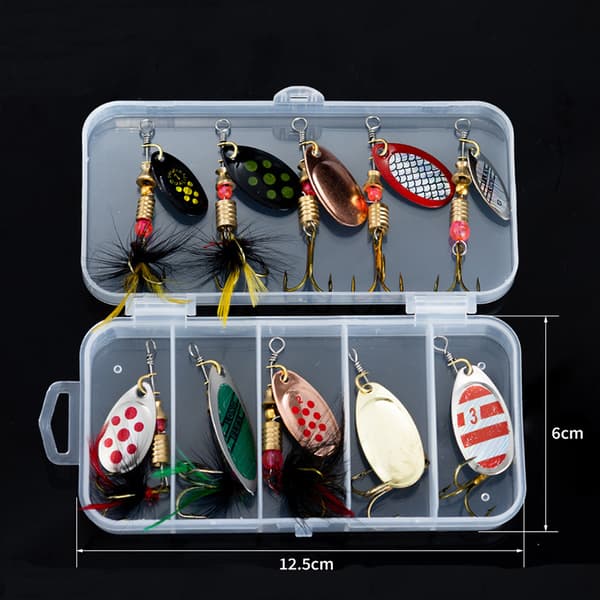 Fiskelokkesett med roterende paljetter Set C