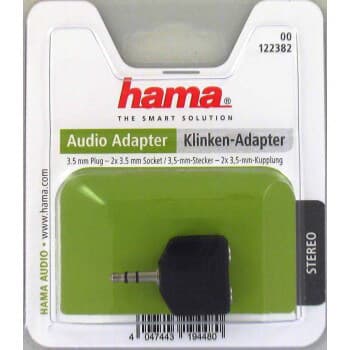 Audio Adapter 2x3,5mm Hun-3,5mm Han ST