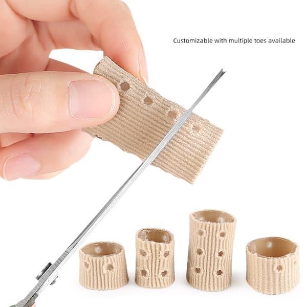 Fiber Tåskydd med Hål, 5-pack - Mjukt SEBS Material för Skydd och Komfort Model 6