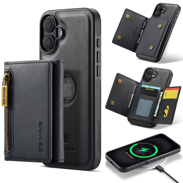 2-i-1 magnetisk telefoncover til iPhone 16 Pro - Sort