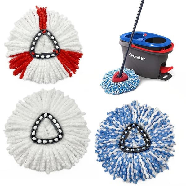 Mikrofiber Moppehode Erstatningspåfyll Kompatibel med O-Cedar EasyWring RinseClean Spin Mopp (3 Pakke)