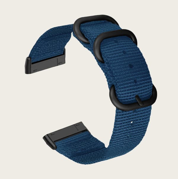 Nylon Canvas-reim for Fitbit Versa 3/Sense Blue