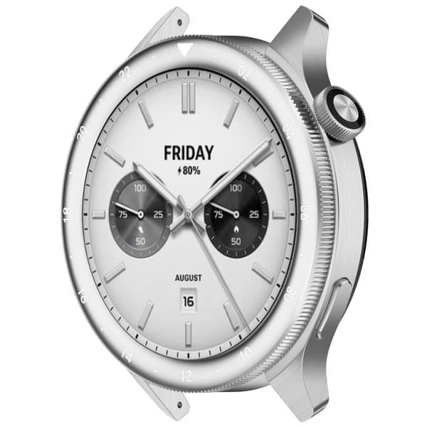 Urramme i rustfrit stål til Xiaomi Watch S4/S3 Dual time zone silver-white