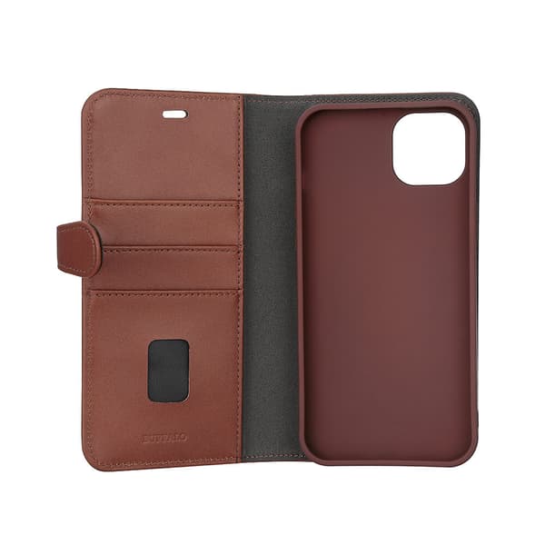 Wallet 2-i-1 3 Kort MagSeries Brun - iPhone 15 Plus