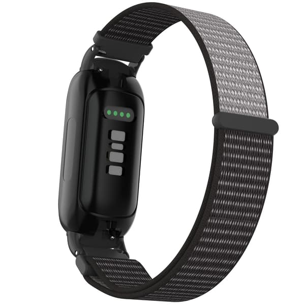 Nylon Loop Hook and Loop Rem Kompatibel med Fitbit Inspire 3 - Fås i Flere Farver Grey
