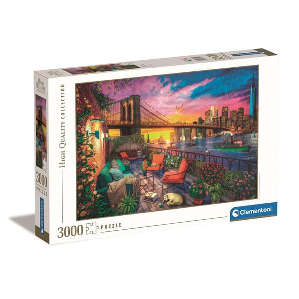 Palapeli 3000 Pcs High Quality Collection Manhattan Balcony Sunset