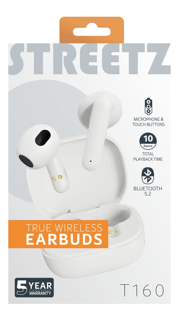 T160 TWS earphones, white