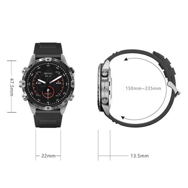 GT45 Smartwatch - Puls, blodtryck, kroppstemperatur, BT-samtal