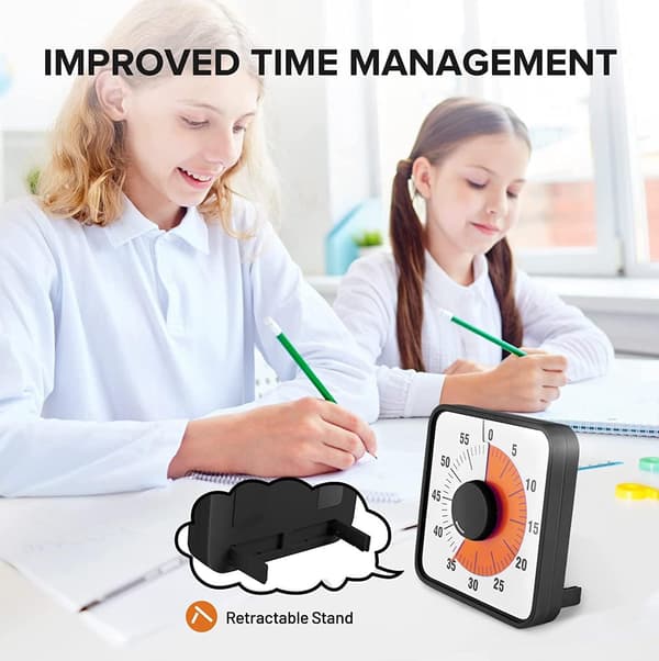 Visuel Timer STOR 60 minutter - klasseværelse skole til børn 19cm