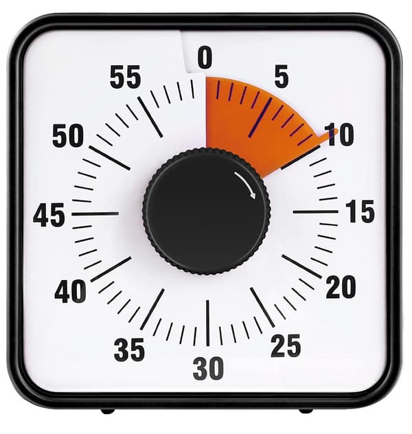 Visuel Timer STOR 60 minutter - klasseværelse skole til børn 19cm