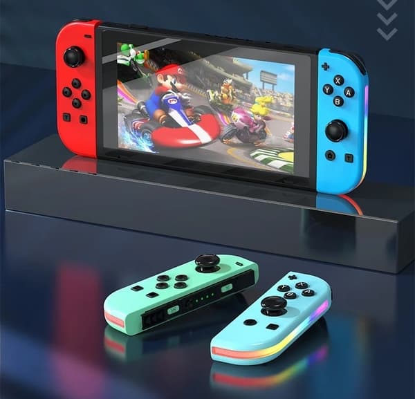 Håndkontrol LED-kompatibel med Joy Con Nintendo Switch