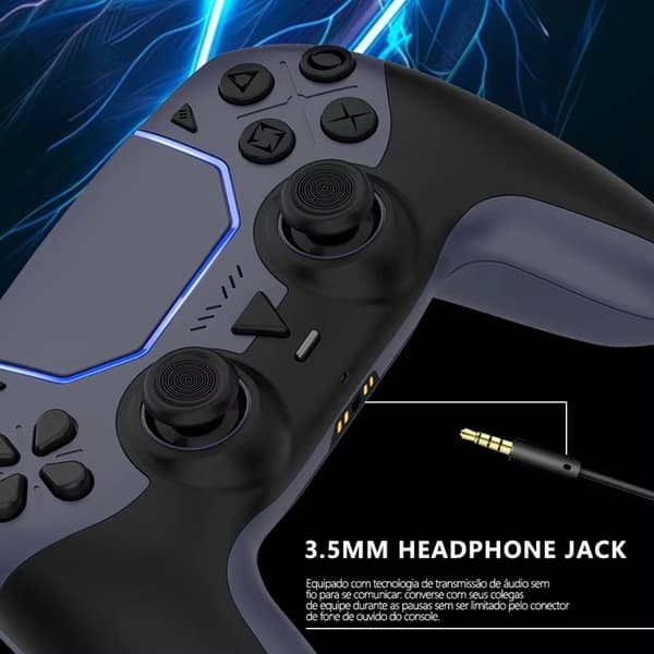 Trådlös Handkontroll Kompatibel med PS5 & PS5 Slim – Programmerbara Knappar, 1000mAh, USB-C