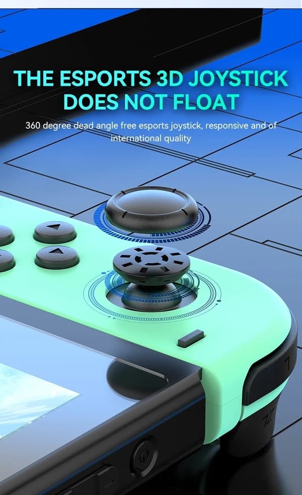 Håndkontrol LED-kompatibel med Joy Con Nintendo Switch
